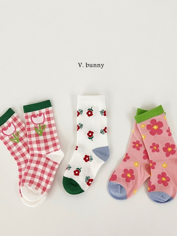 Check Tulip Socks Set