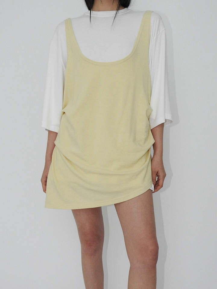 Pintuck Sleeveless One-Piece