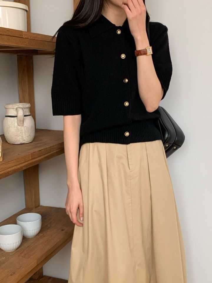Collar Button Heve Cardigan