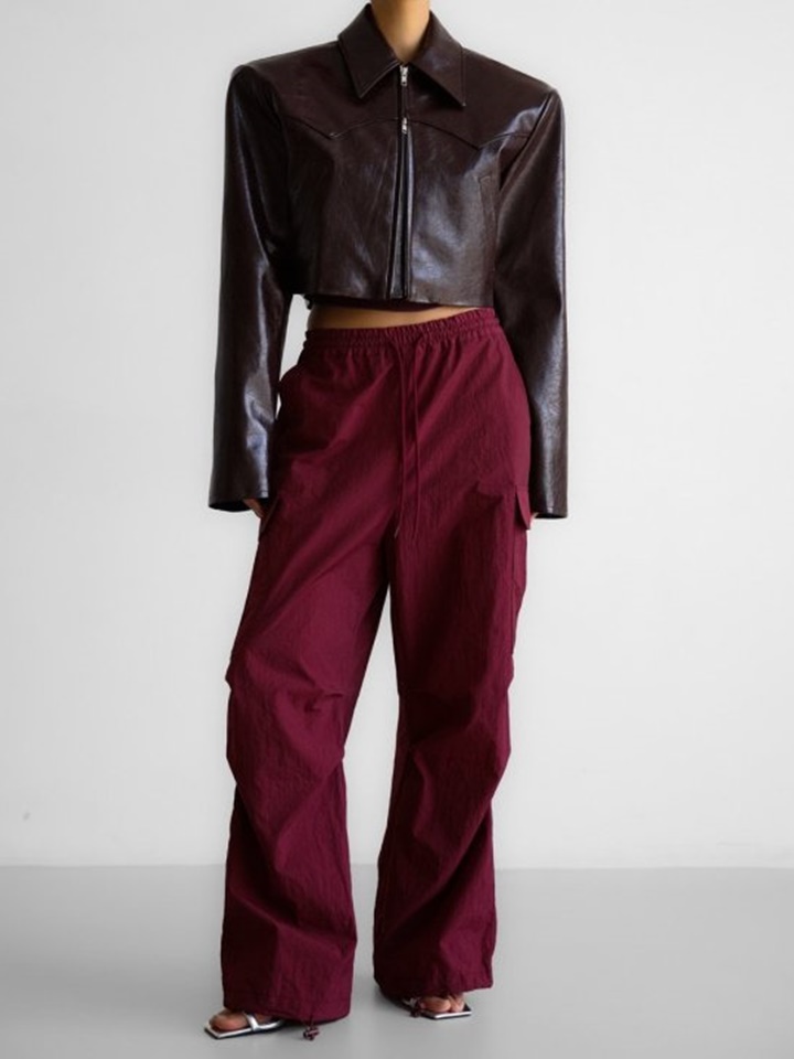 Western Zipped Up Vegan L Cropped Jacket