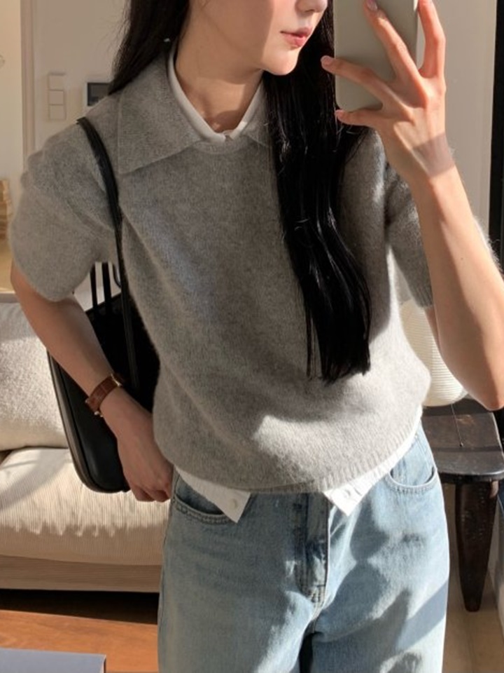 Hygge Collar Raccoon Knit Top