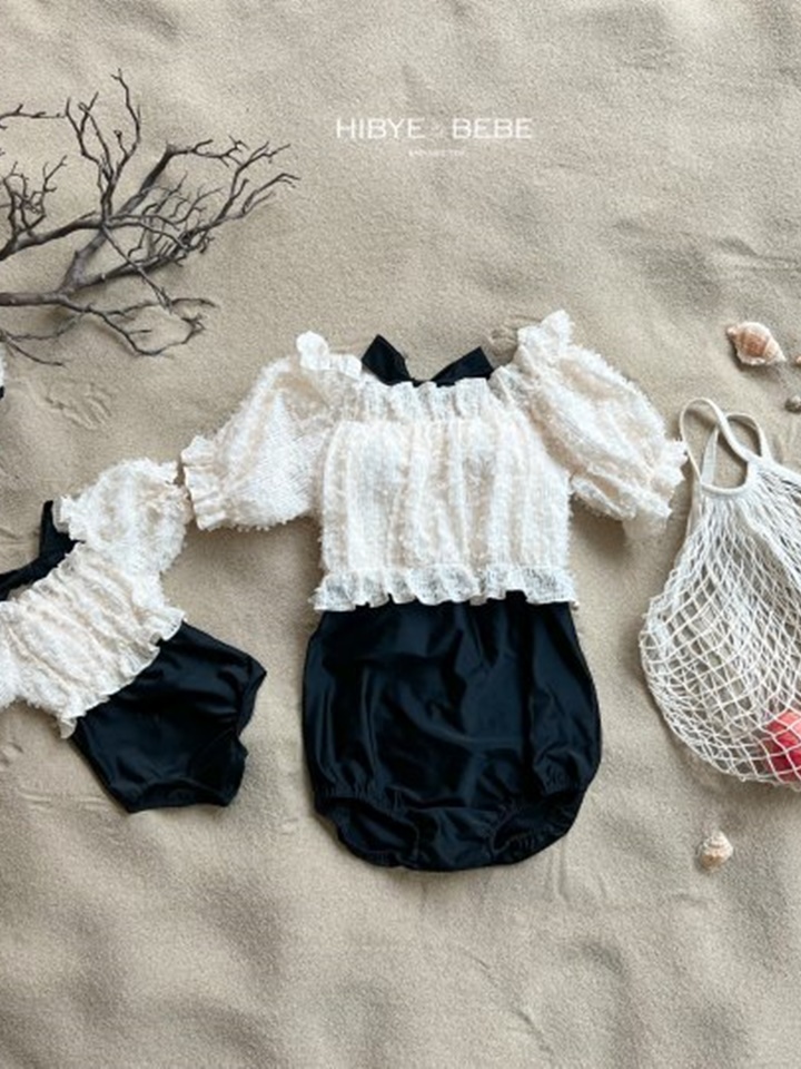 Modern Lace Swim Suit Set With Mom