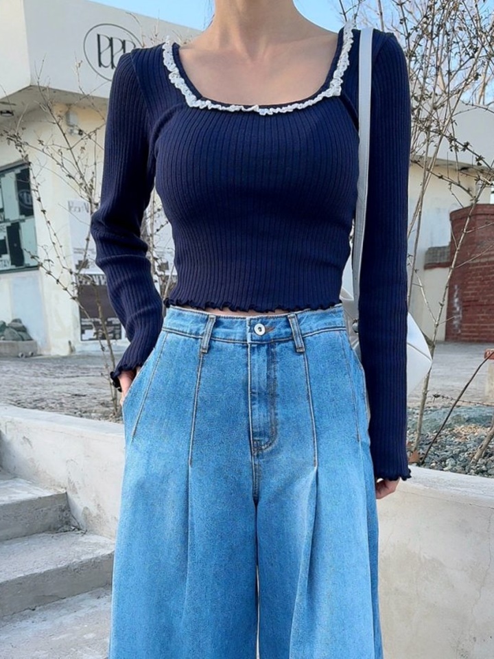 Wide Two Tuck Denim Pants
