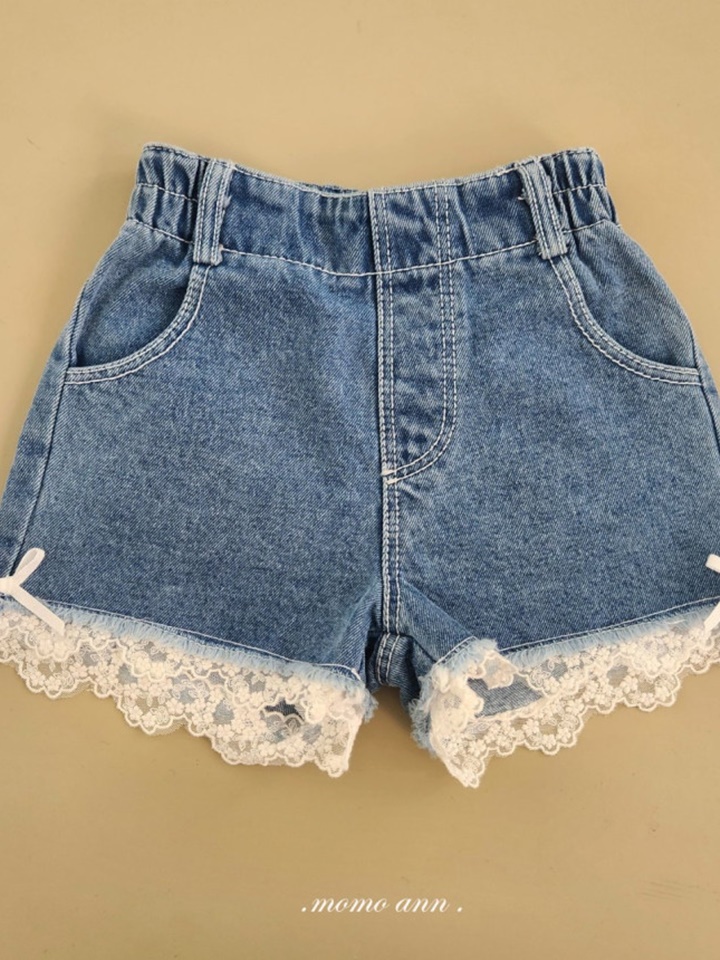Lace Denim Shorts
