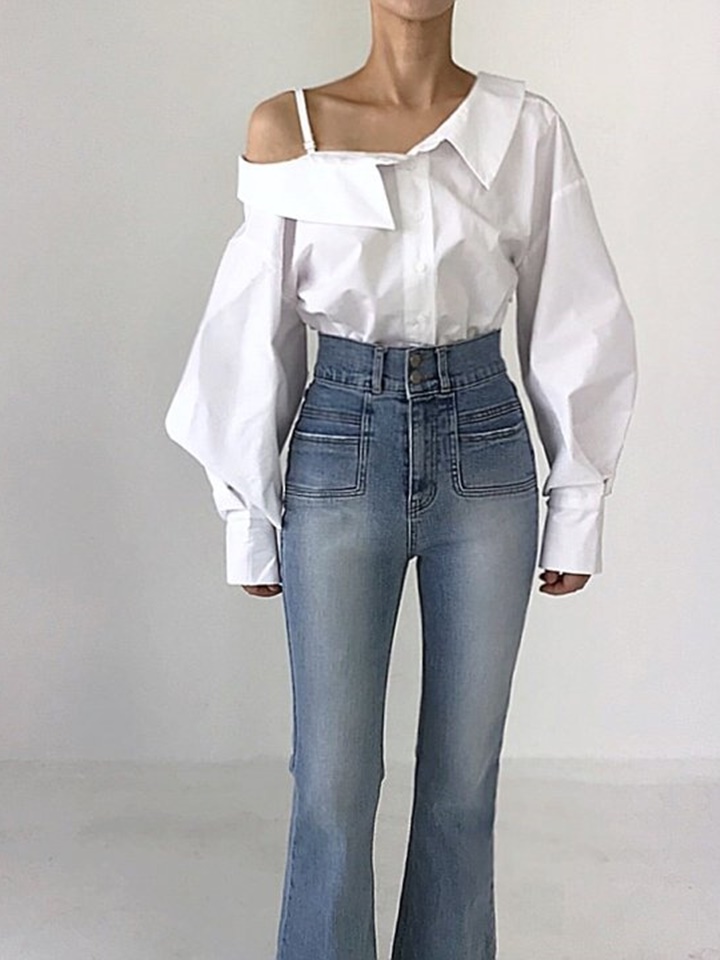 Venezia Shoulder White Shirt