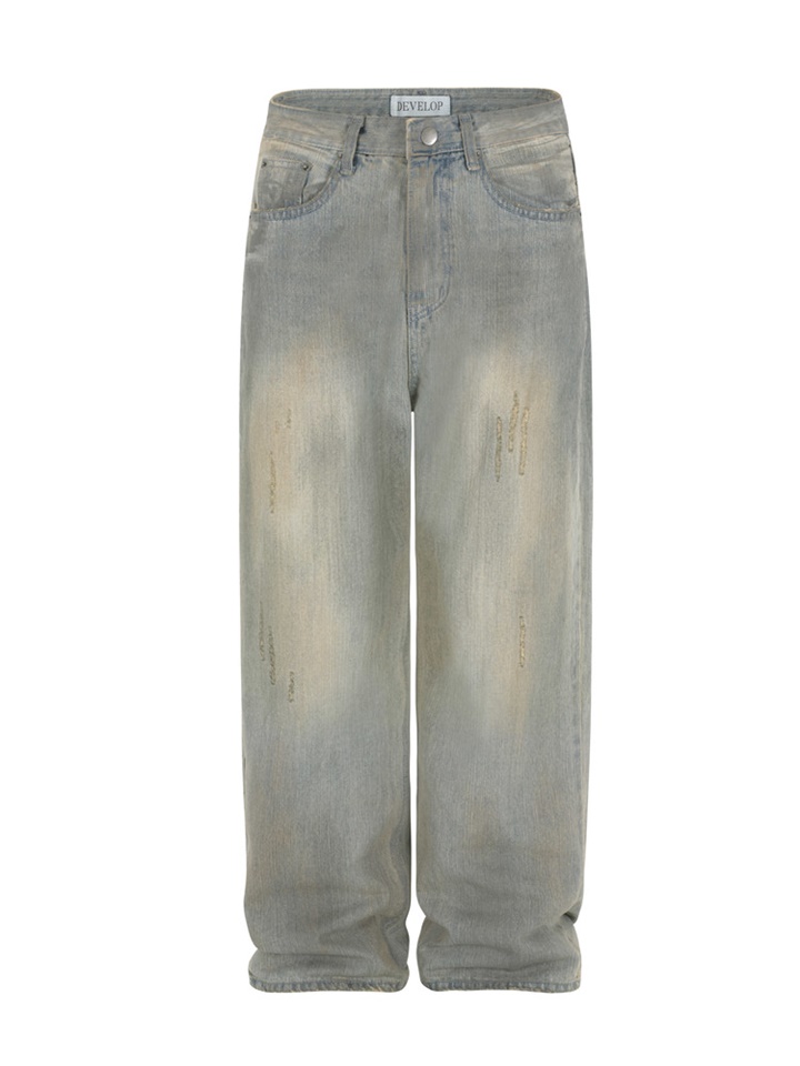1147 Oil Dirty Washing Denim Pants