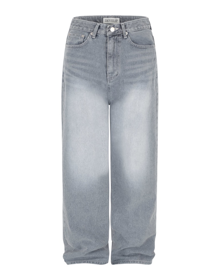 1164 Citrus Gray Wide Danim Pants