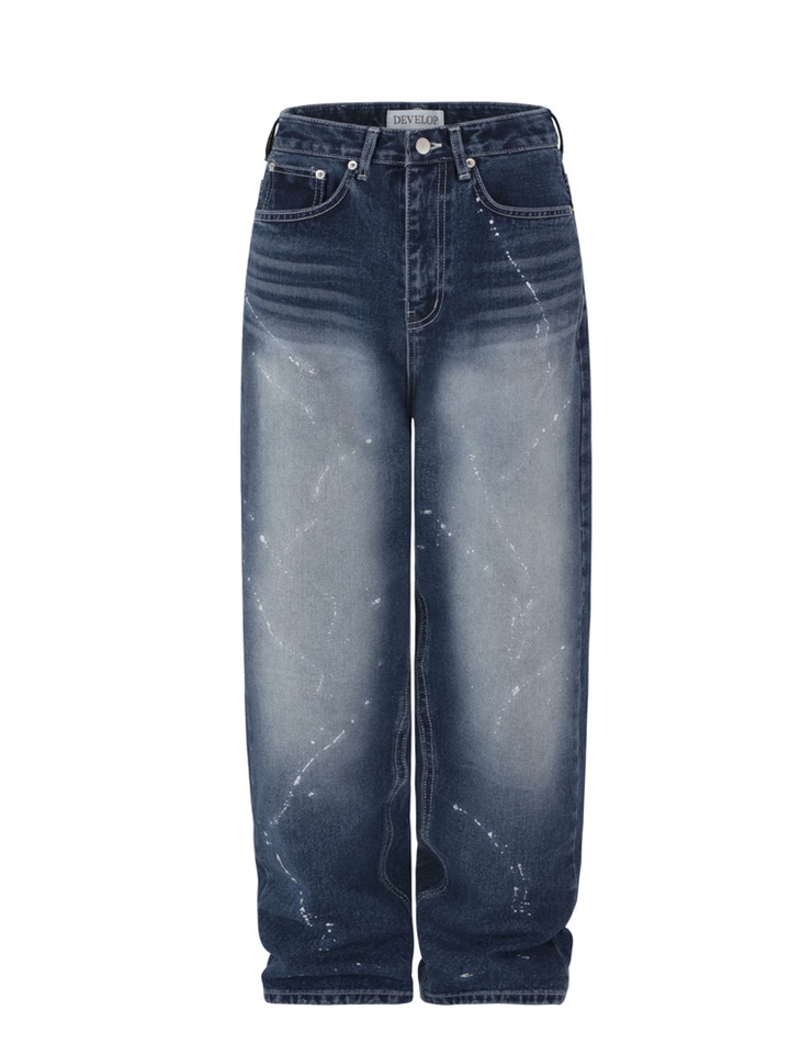 1175 Silver Pearl Wide Denim Pants