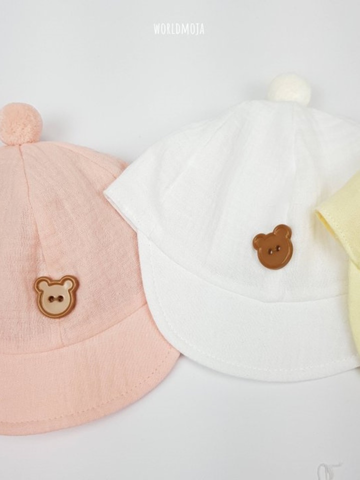 Bebe Pom Pom Bear Button Yamche Hat