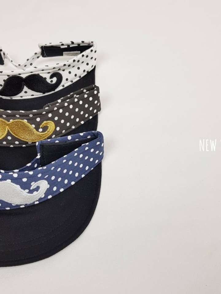 Dot Mustache Sun Cap
