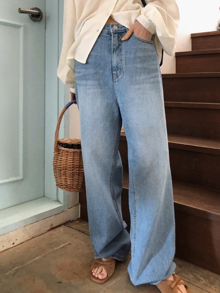 837 Hem Vintage Wide Denim Pants