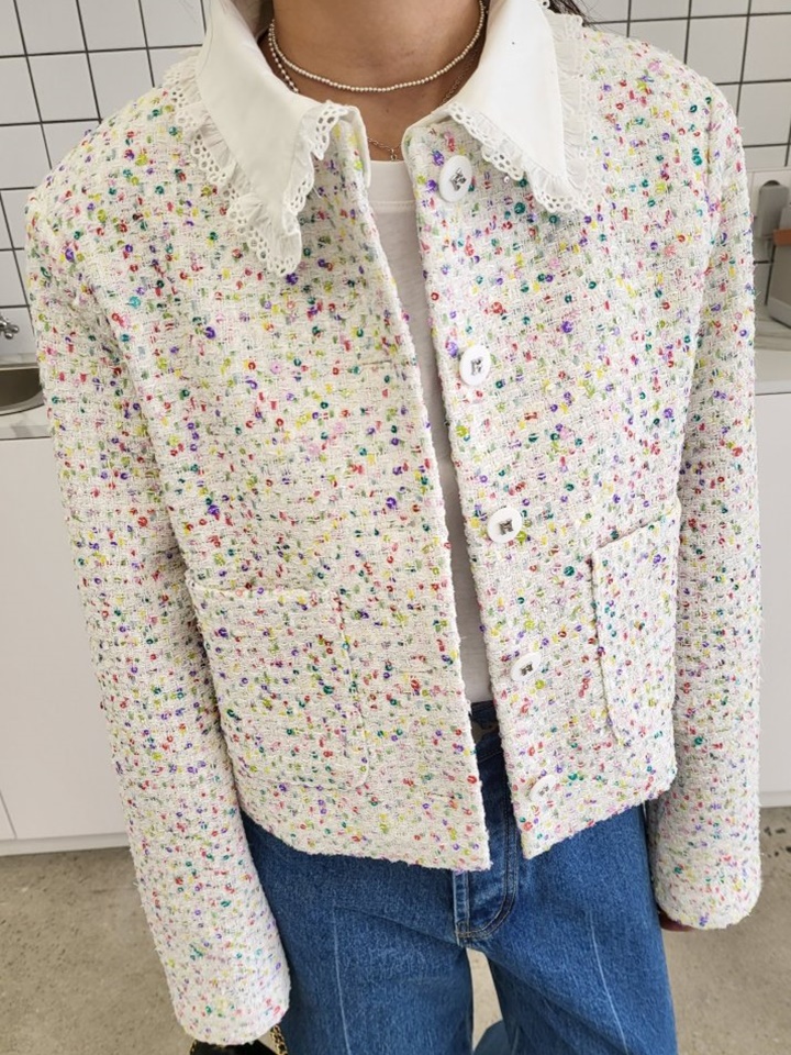 Spangle Collar Jacket