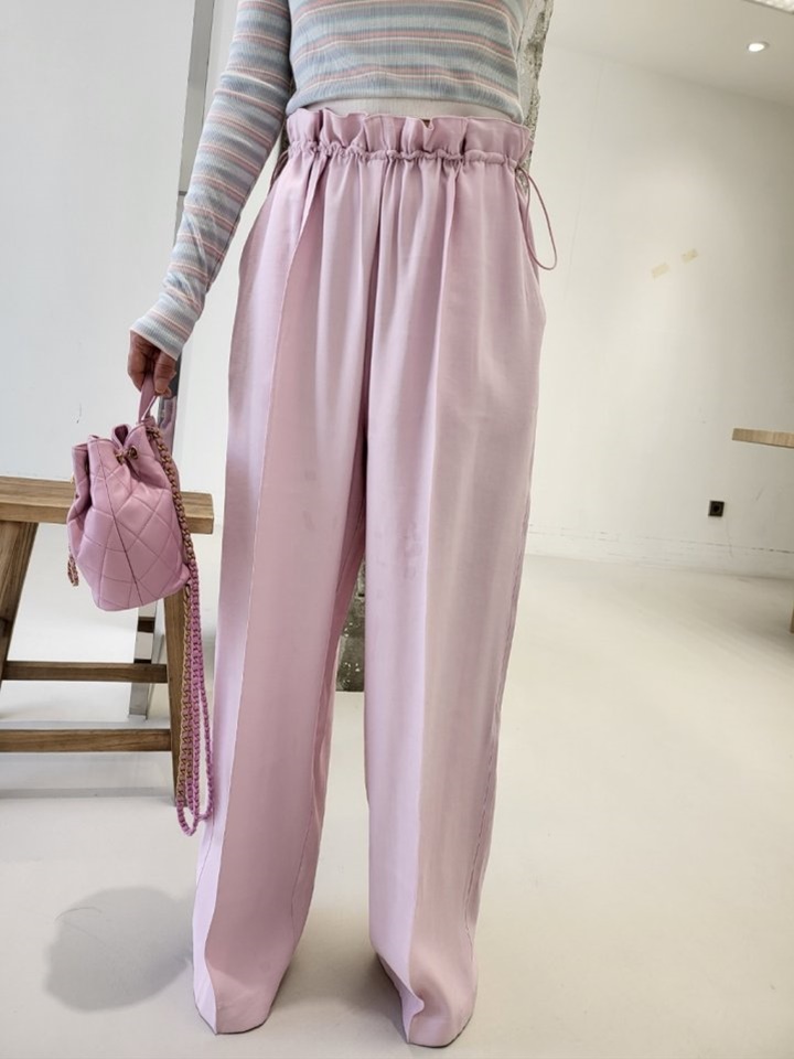 String Pintuck Pants