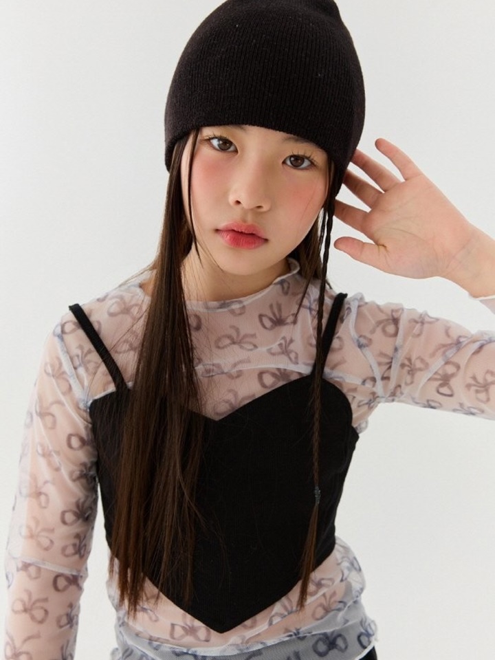 Ribbon Mesh Tee