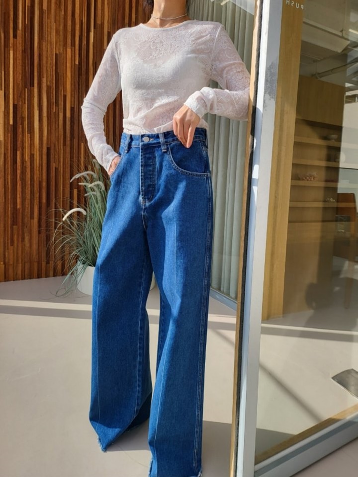 Straight Wrinkle Pants