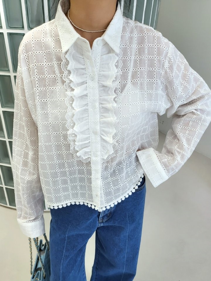 Cube Frill Blouse