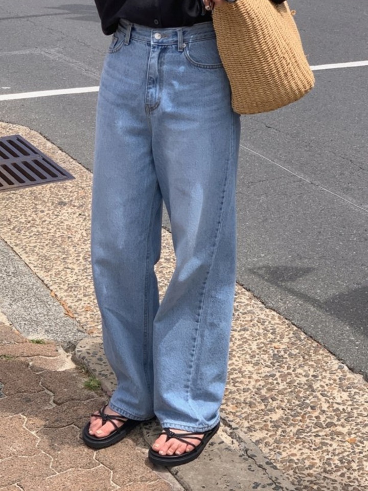 829 Unick Light Denim Wide Pants