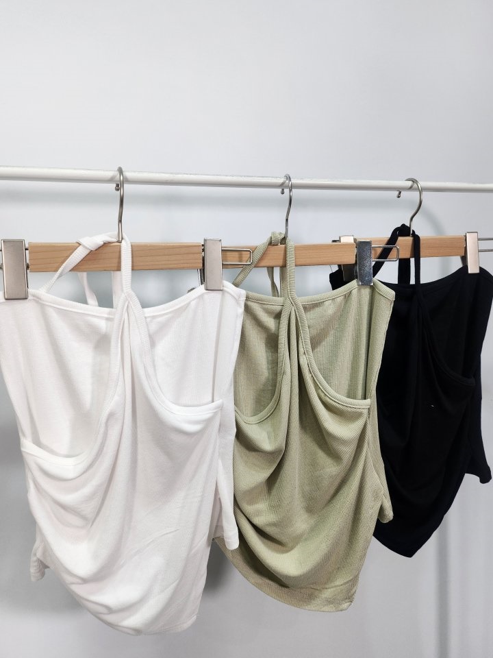 Unbalance Wrap Sleeveless Tee