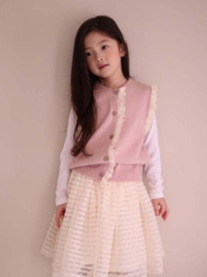 Lace Button Vest