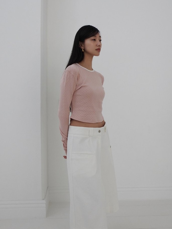 Eyelet Piping Tee