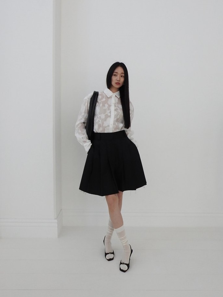 Jacquard See Through Shirt