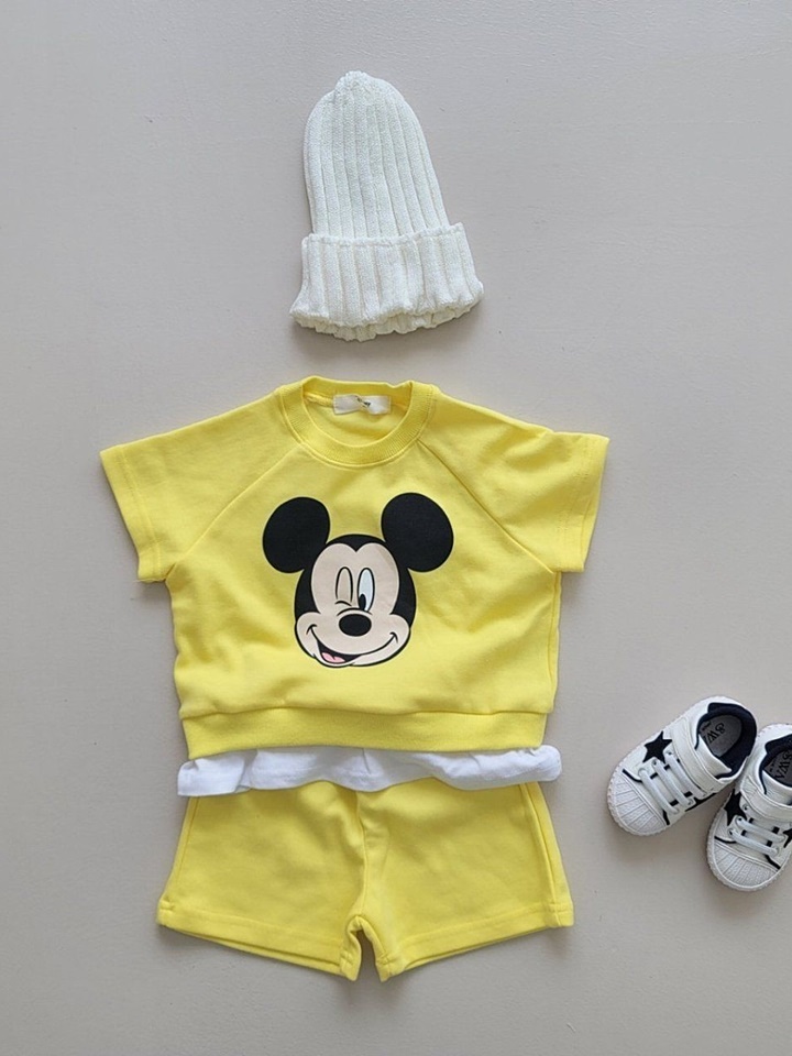 Best Friend Yellow Top  Bottom Set