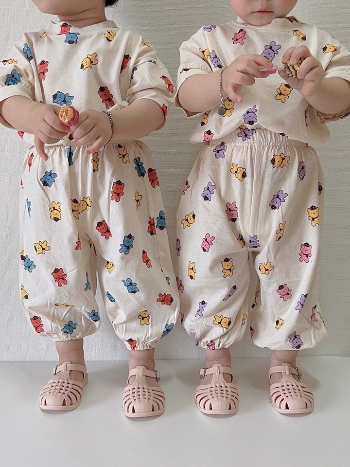 Summer Hat Bear Top Bottom Set