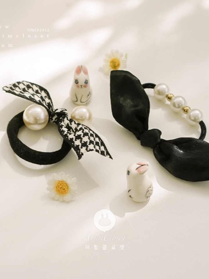 Pearl Point Black Hair Chou Chou (1ea)
