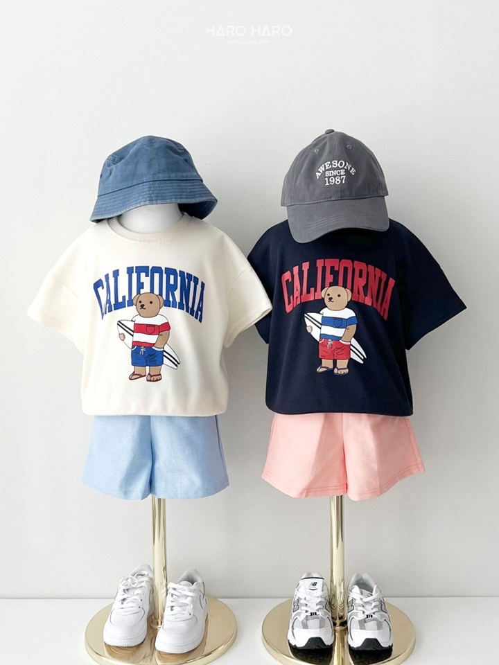 Surfing Bear Short Sleeve Sweatshirts