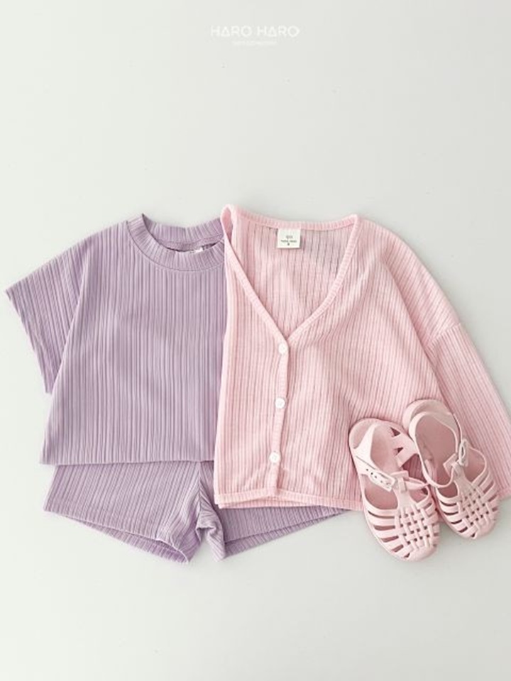 Rainbow Pleats Top Bottom Set