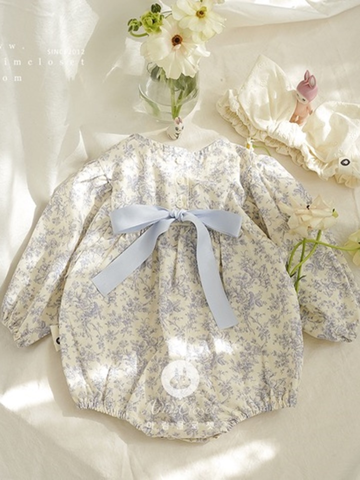 Lovely Blue Flower C Baby Bodysuit