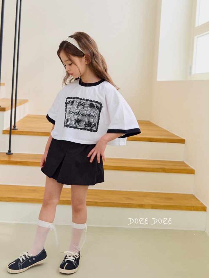 Lace Paint Crop Tee