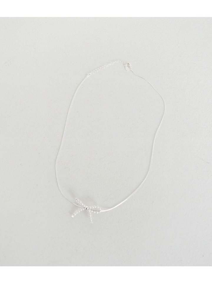 Silver Ribbon Necklace