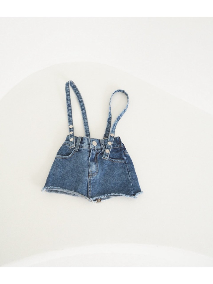 Denim Suspenders Skirt