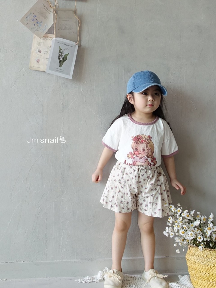 Wrinkle Flower Skirt Shorts