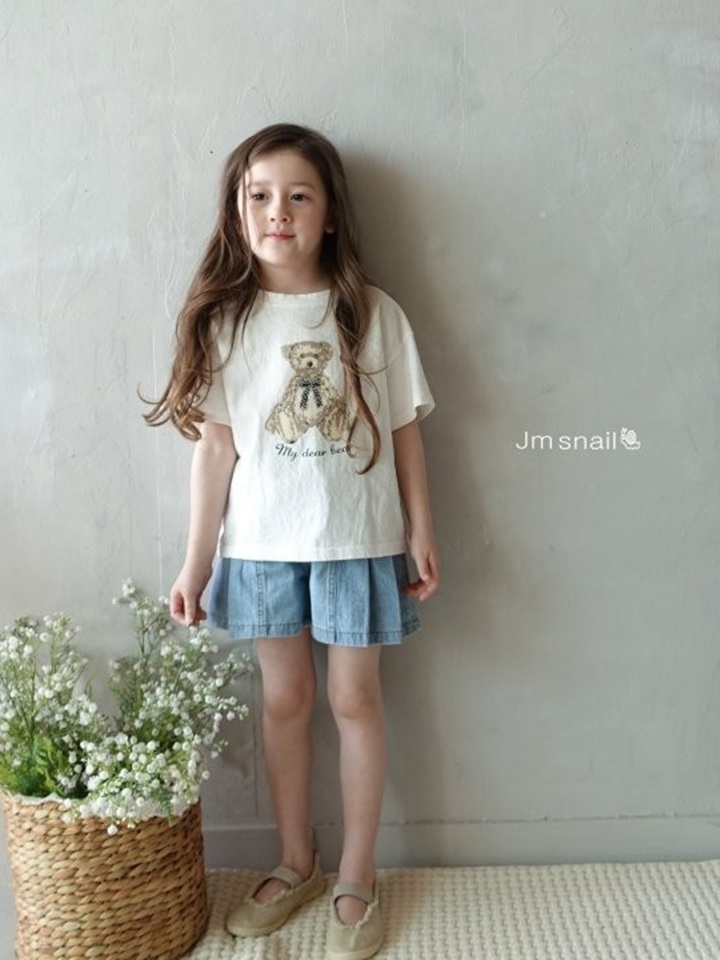 Wrinkle Denim Skirt Shorts