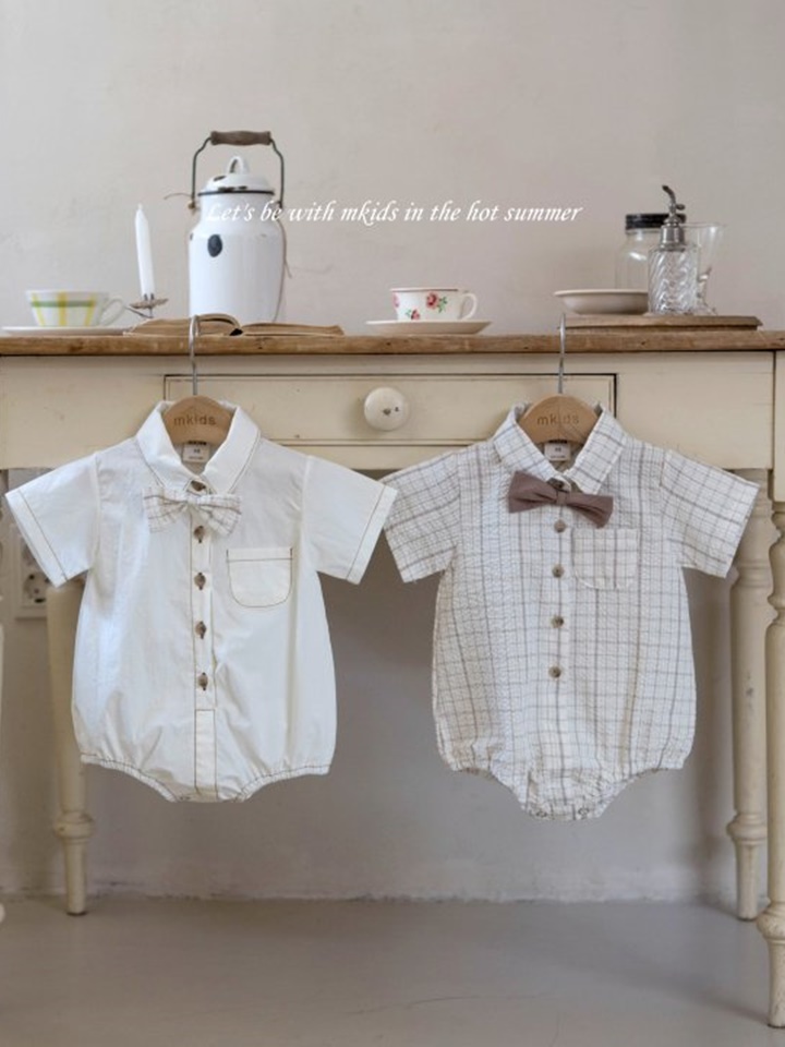Cream Vest Tie Body Suit