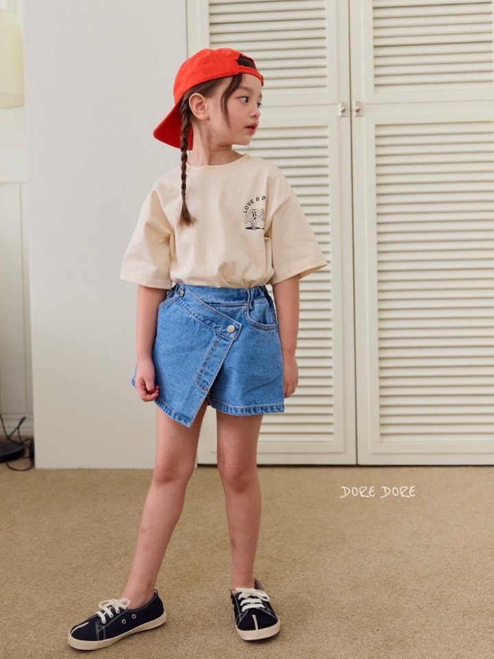 Wrap Denim Skirt Shorts