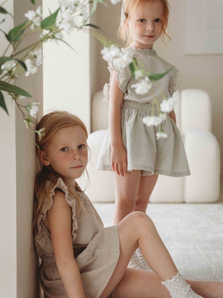 Frill Check Blanc