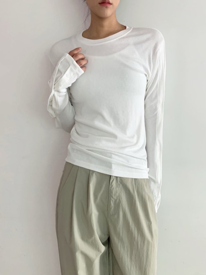 Sleeve Button Tee