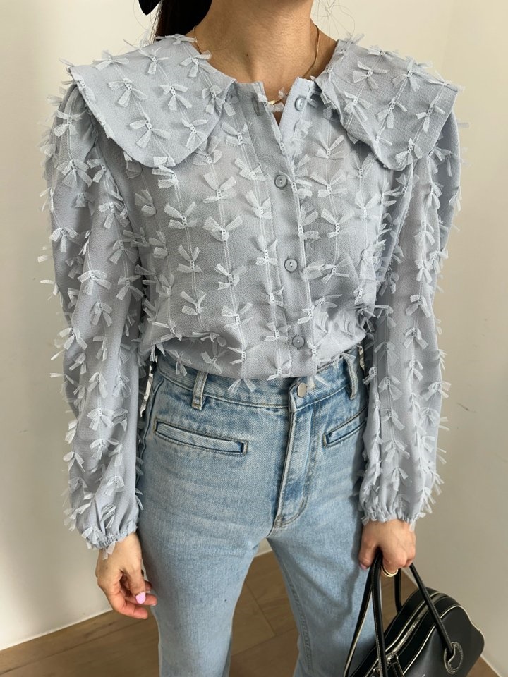 Collar Ribbon Blouse