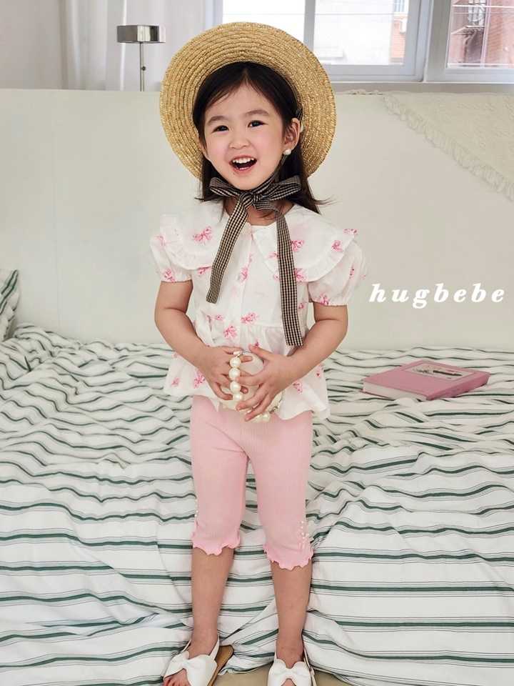 Pearl Ribbon Rib Leggings