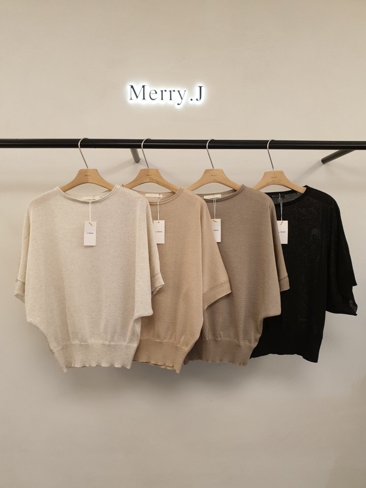 Linen Cape Short Sleeve Knit