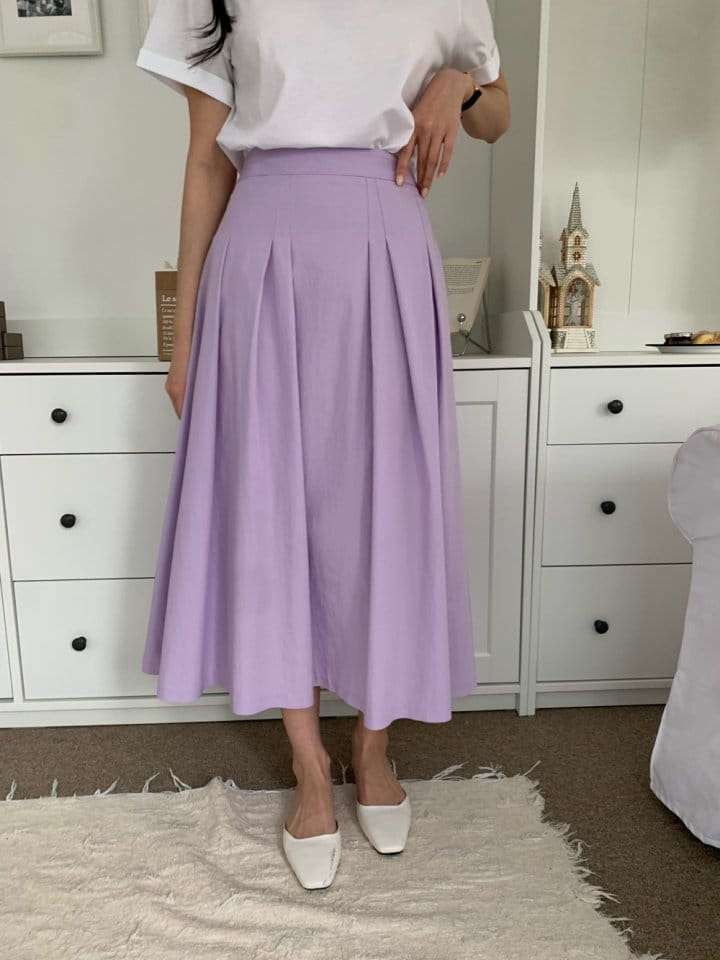 Allu - Korean Women Fashion - #restrostyle - Flat Wrinkle Skirt - 3