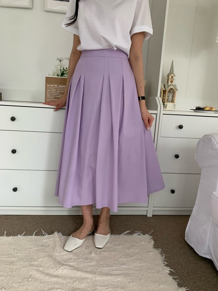 Allu - Korean Women Fashion - #restrostyle - Flat Wrinkle Skirt - 4