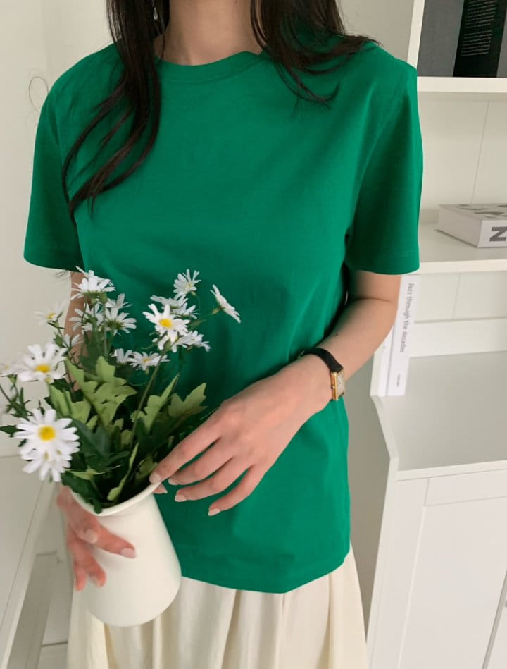 Allu - Korean Women Fashion - #romanticstyle - Silkey Round Tee - 2