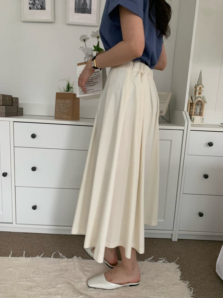 Allu - Korean Women Fashion - #womensfashion - Flat Wrinkle Skirt - 9