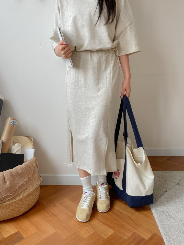 Another Plan - Korean Women Fashion - #momslook - Shawl String Double Long Top Bottom Set - 6
