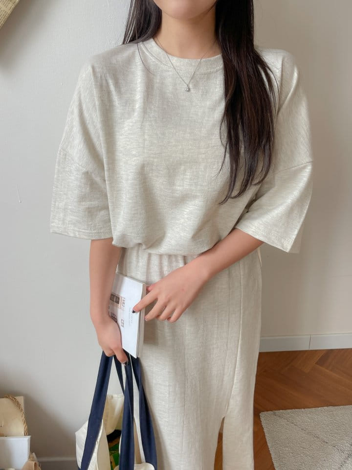 Another Plan - Korean Women Fashion - #momslook - Shawl String Double Long Top Bottom Set - 7
