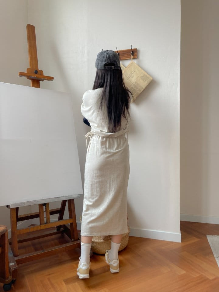Another Plan - Korean Women Fashion - #momslook - Shawl String Double Long Top Bottom Set - 8